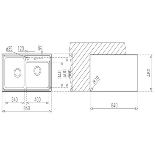 Chậu rửa chén bát Teka STAGE 2B 3 Kích thước chậu rửa chén bát Teka STAGE 2B