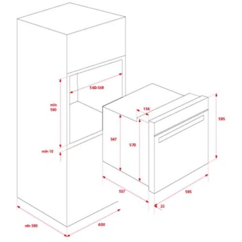 Lò nướng Teka HLB 860 3 Kích thước lò nướng Teka HLB 860