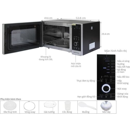 Lò vi sóng Electrolux EMS3085X 3 Kích thước lò vi sóng Electrolux EMS3085X