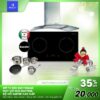 COMBO 23: bếp từ Bonucci BNC72066LS + hút mùi BNC700S + bộ nồi Faster Melody 2 combo bonucci