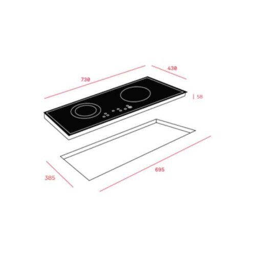 Bếp điện Teka VTCM 703.1 5 Kích thước của Bếp điện Teka VTCM 703.1