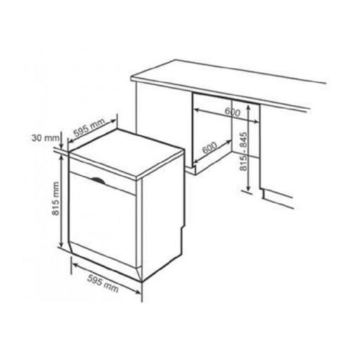 Máy rửa bát Bosch SMS4HCI48E Serie 4 8 Kích thước máy rửa bát Bosch SMS4HCI48E Serie 4