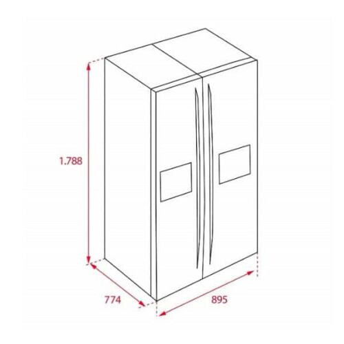 Tủ lạnh RLF 74925 SS EU 113430010 4 Kích thước của Tủ lạnh SBS Teka RLF 74925 SS EU