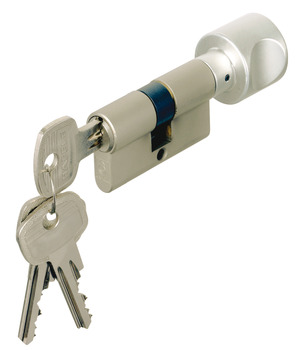 Ruột khóa 1 đầu chìa, 1 đầu vặn Hafele 916.08.294, 81mm Đồng thau