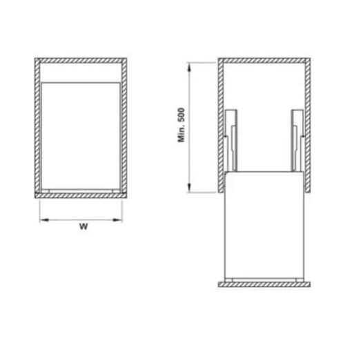 Bộ rổ gia vị Sonata Hafele 549.20.033 Inox 304 3 Kích thước của Bộ rổ gia vị Sonata Hafele 549.20.033 Inox 304