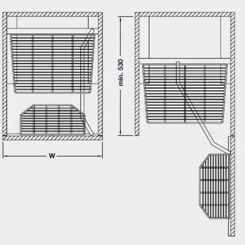 Phụ kiện tủ 6 tầng Milan Series-Hafele 549.91.173 3 Kích thước của Phụ kiện tủ 6 tầng Milan Series-Hafele 549.91.173