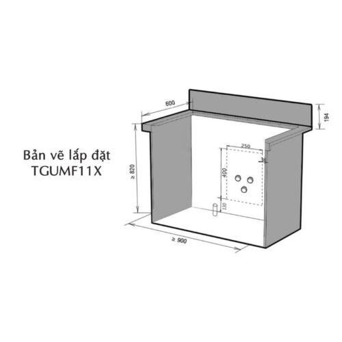 Máy rửa bát âm tủ Texgio TGUMF11X 6 lắp đặt máy rửa bát âm tủ Texgio TGUMF11X