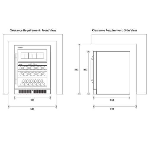 Tủ ướp rượu bia Kadeka KB40WBC 3 kich thuoc tu uop ruou kadeka kb40wbc