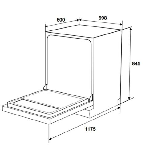 Máy rửa bát Hafele HDW-F6052G 535.29.652 độc lập 8 size may rua bat hafele hdw f6052g 535 29 652